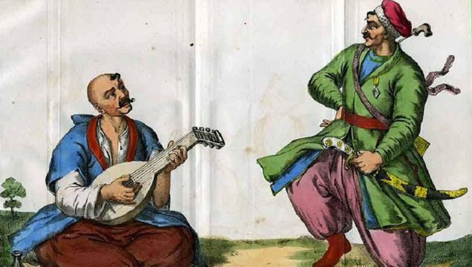 Zaporoger, ukrainska kosacker från 1600-talet (bild: Alexander Rigelman 1847) Zaporoger, ukrainska kosacker från 1600-talet (bild: Alexander Rigelman 1847)