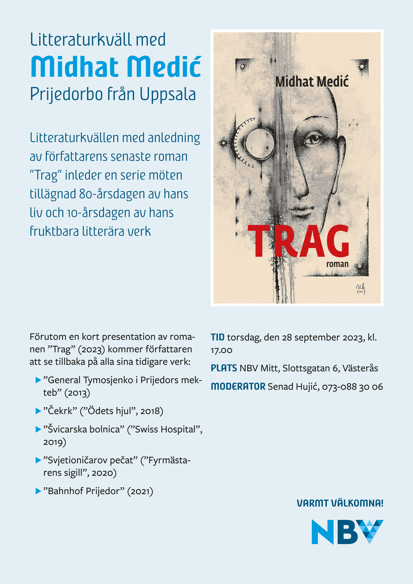 Litteraturkväll med Midhat Medić Litteraturkväll med Midhat Medić